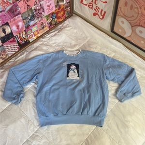 Vintage Christmas Snowman Sweatshirt Holiday Sweater